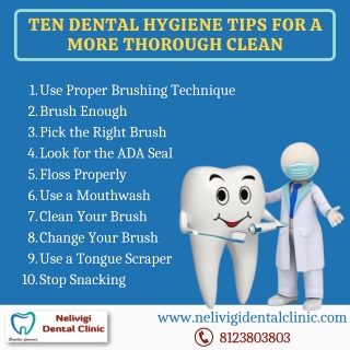 Dental Hygiene Tips | Best Dental Clinic in Bellandur, Bangalore | Nelivigi Dental Clinic