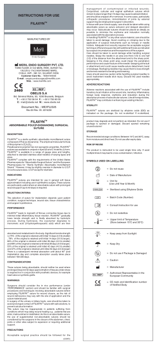 Filaxyn Polydioxanone Suture Brochure