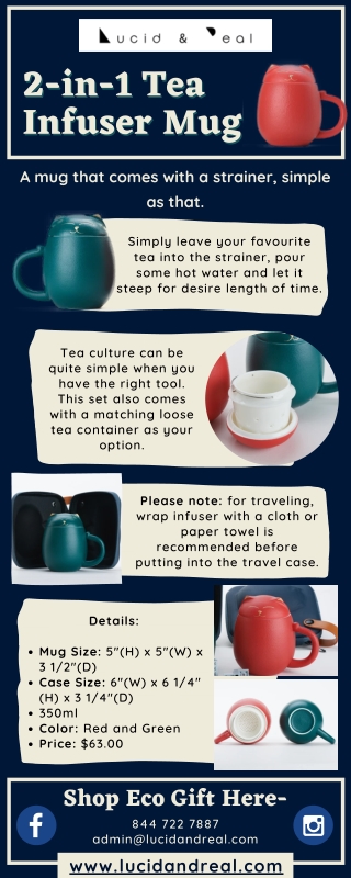 Shop Sustainable Tea Infuser Cup- Lucid and Real