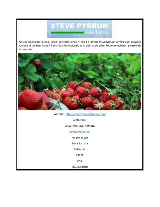 Farm & Ranch Tax Professionals | Stevepybrum-farming