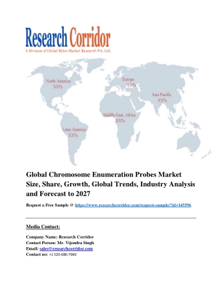 Global Chromosome Enumeration Probes Market Size, Share, Growth, Global Trends, Industry Analysis and Forecast to 2027