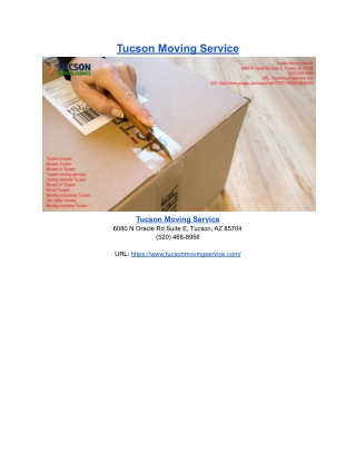 Tucson Moving Service
