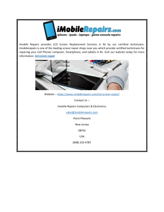 LCD Screen Repair | Imobilerepairs.com
