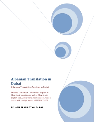 Albanian Translation in Dubai
