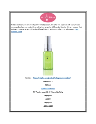 Best Collagen Serum | V10plus.com