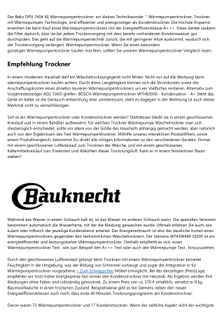 Trockner Ohne Wärmepumpe - Die besten 2 - 2020