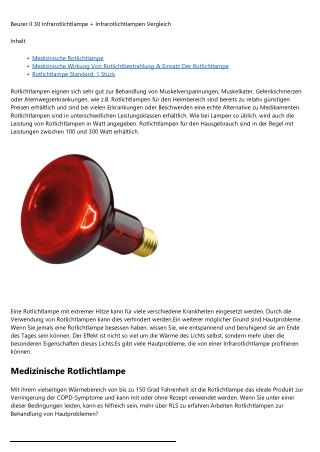 Clever nutzen - Infrarotlampe Für Gesicht Davon hast du noch nie gehört     Mehr erfahren