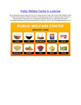 Public Welfare Centre In Lucknow