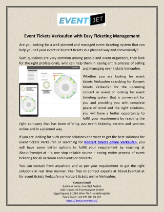 Event Tickets Verkaufen with Easy Ticketing Management