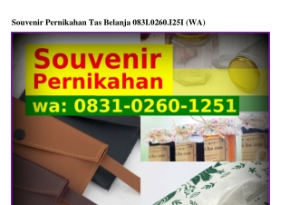 Souvenir Pernikahan Tas Belanja Ô8ᣮl.Ô26Ô.l25l(WA)