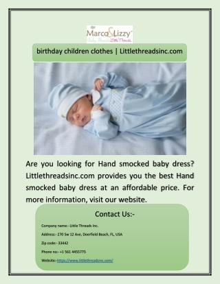 birthday children clothes | Littlethreadsinc.com