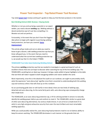 Power Tool Inspector - Top Rated Power Tool Reviews