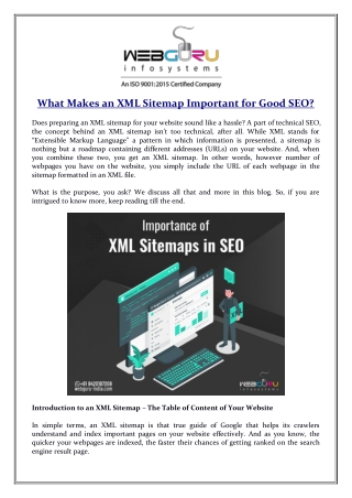 What Makes an XML Sitemap Important for Good SEO?