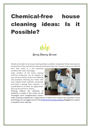 Professional Cleaning Services Singapore