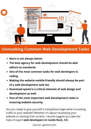 Unmasking Common Web Development Tasks