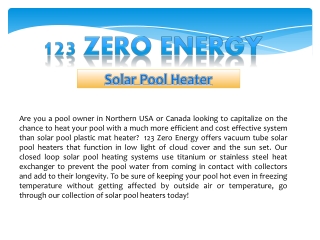 Best Solar Pool Heater