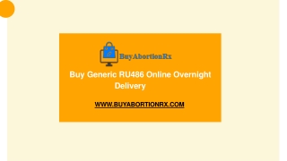 Buy Generic RU486 Online Overnight Delivery
