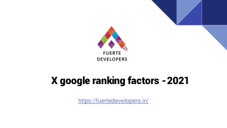 X google ranking factors - 2021