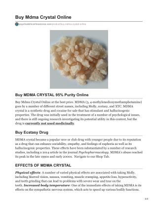Buy Mdma Crystal Online