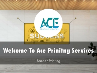 Detail Presentation About Ace Prinitng Services