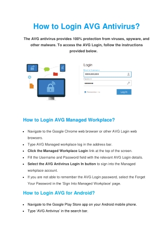 AVG Login | Discover Quick & Easy Security Procedure