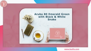 Aruba 80 Emerald Green with Black & White Snake - Toufie