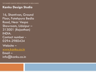 Top Ranked Graphic Design Company in India Kanku