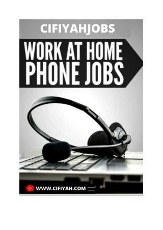 WORK FROM HOME CALL CENTER JOBS