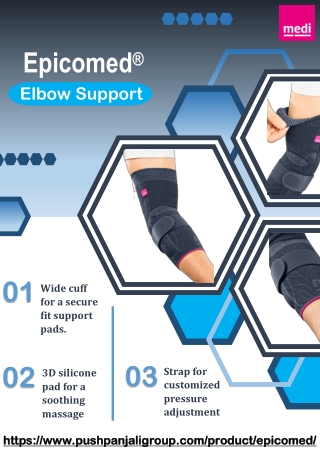 Epicomed | elbow support with Silicon Starp | Pushpanjali medi India Pvt Ltd