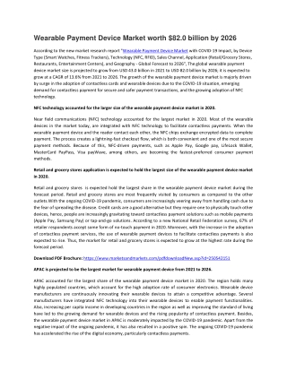 Wearable Payment Device Market
