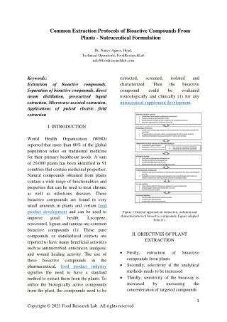 Conventional Methods for Plant Extraction - Foodresearchlab