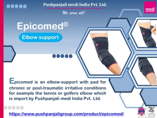 Epicomed | elbow support with Silicon Starp | Pushpanjali medi India Pvt Ltd