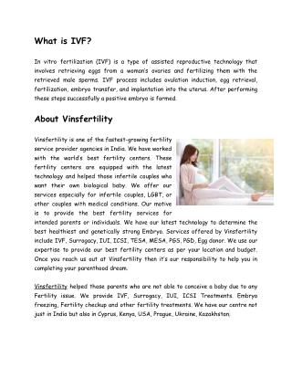 Low-cost IVF Treatment in Hyderabad | Top IVF Centres in Hyderabad - Vinsfertility Pvt. Ltd.
