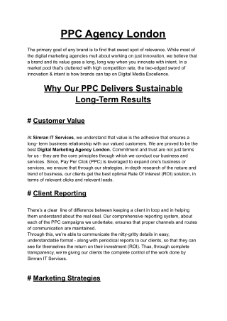 PPC Agency London