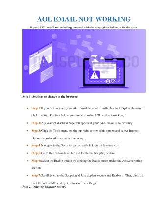 3 Easy Steps to Solve: AOL Email Not Working Problem
