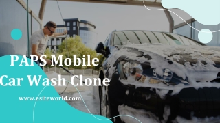 PAPS Mobile Car Wash App Clone