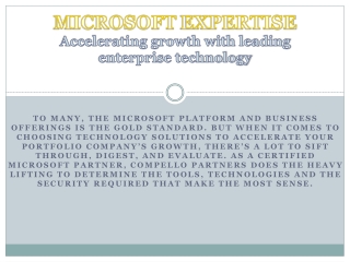 MICROSOFT EXPERTISE - Azure Automated Machine Learning