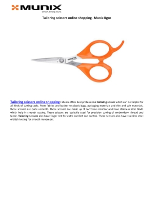 Tailoring scissors online shopping - Munix Kgoc