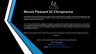 Mt Pleasant SC Chiropractor