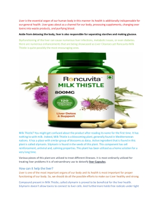 Milk Thistle for Liver