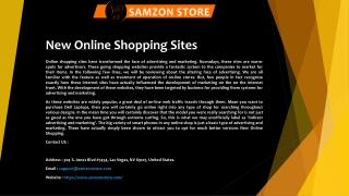 New Online Shopping Sites