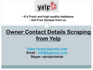 Owner Contact Details Scraping from Yelp