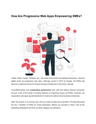 How Are Progressive Web Apps Empowering SMEs?