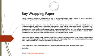 Eco Friendly Wrapping Paper