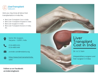 One of The Best Liver Transplant Cost in India