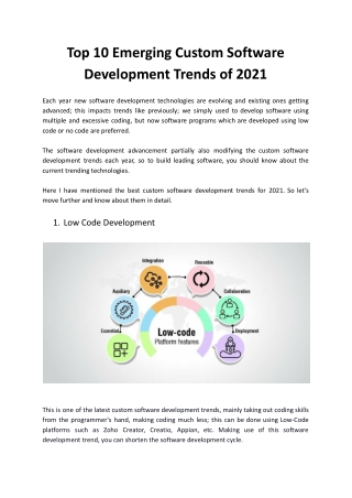 Top 10 custom software development trends