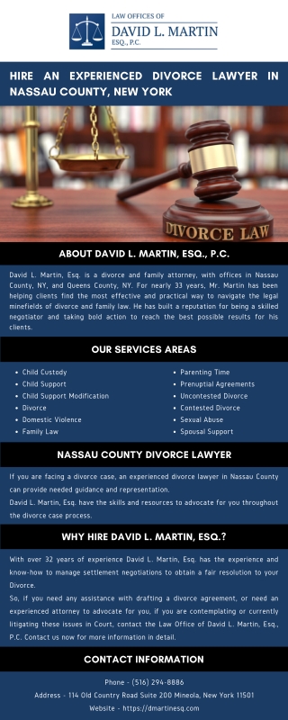 Hire an Experienced Divorce Lawyer in Nassau County, New York