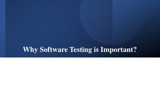 Why Software Testing is Important?