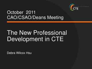 October 2011 CAO/CSAO/Deans Meeting
