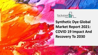 2021 Synthetic Dyes Market Size, Growth, Drivers, Trends And Forecast